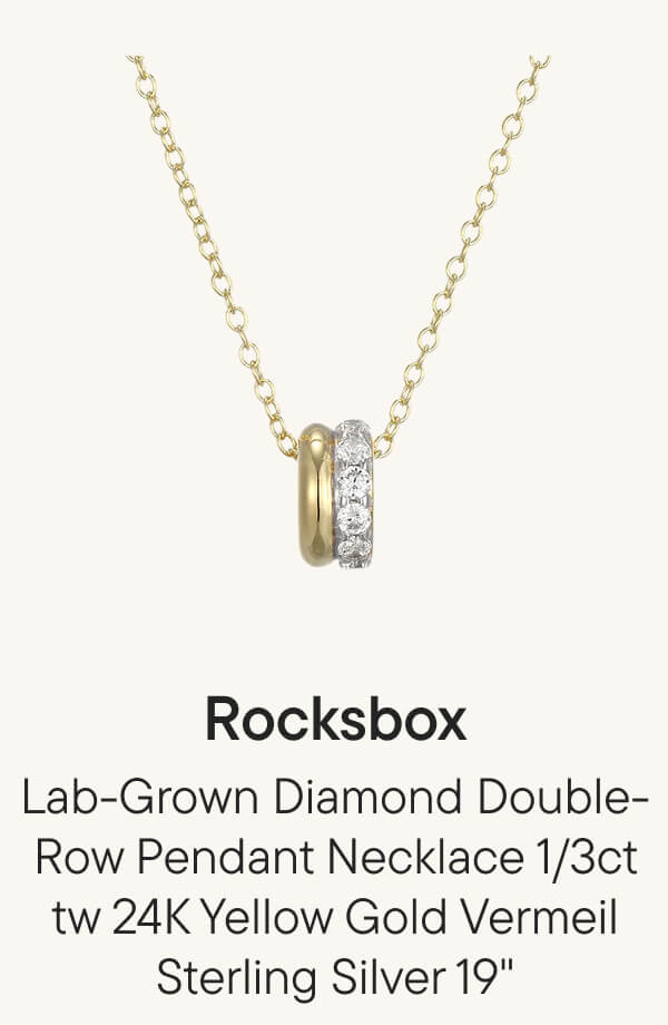 Lab-Grown Diamond Double-Row Pendant Necklace 1/3ct tw 24K Yellow Gold Vermeil Sterling Silver 19