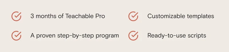 3 months of Teachable Pro for $99