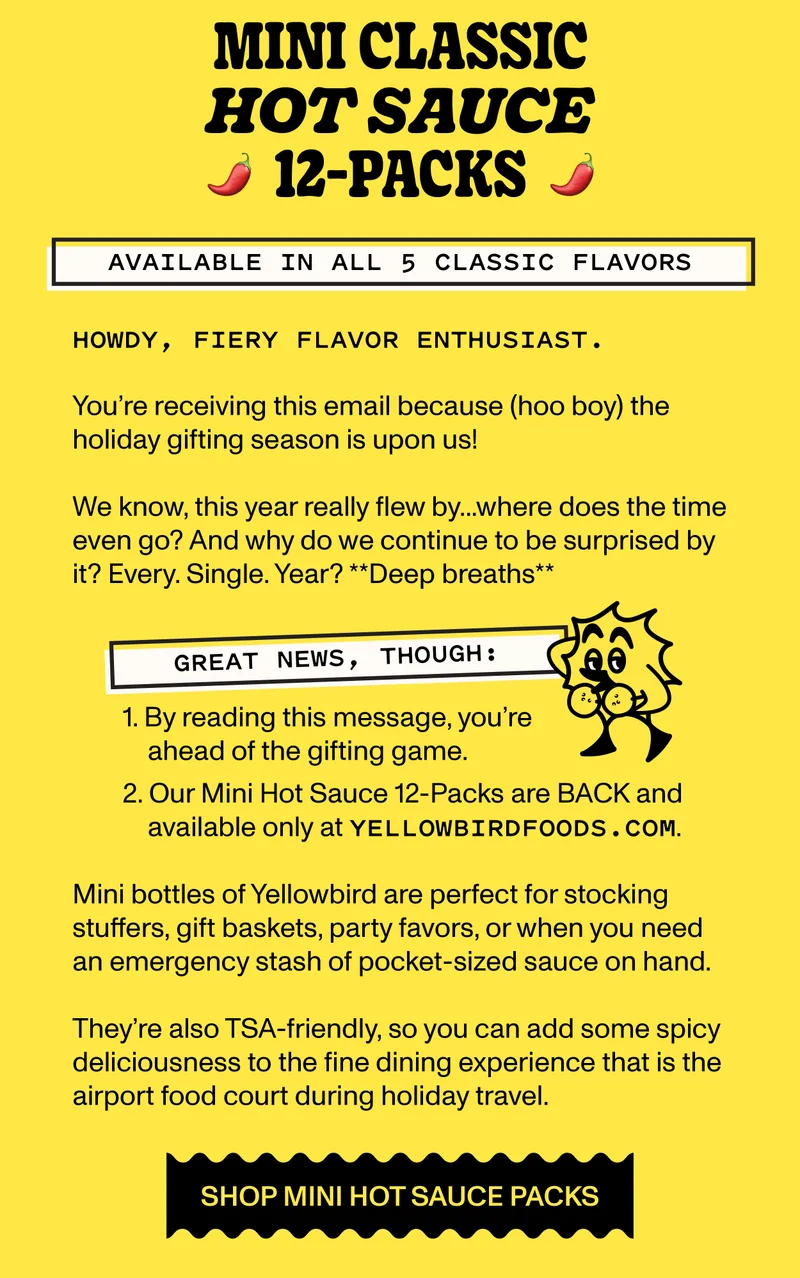 Mini Hot Sauce 12-Packs - Available in all 5 Classic Flavors