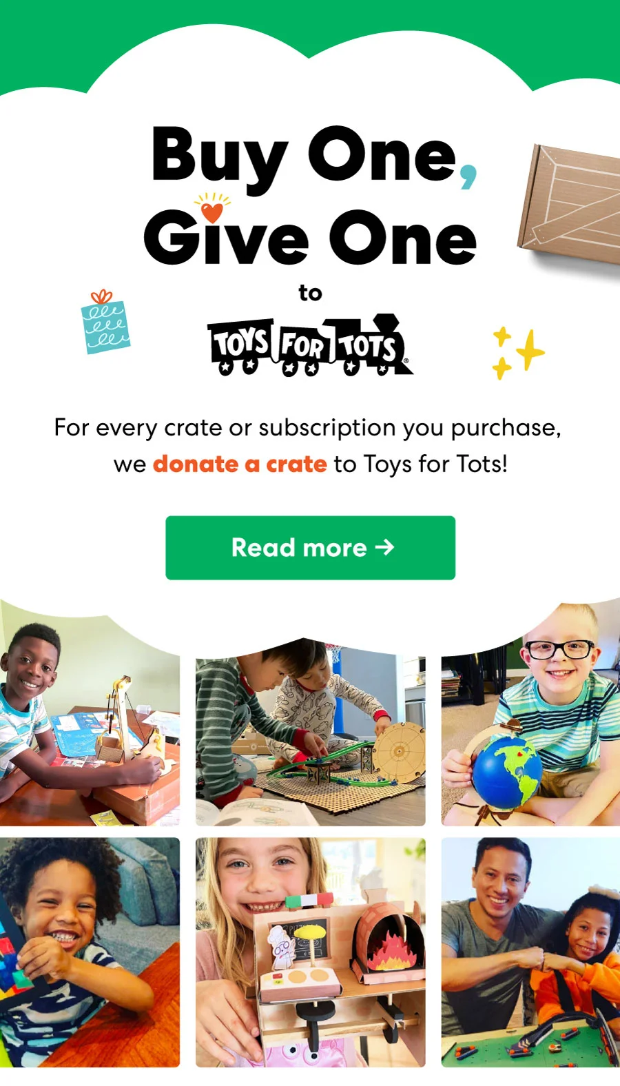 Buy one, give one to Toys for Tots!