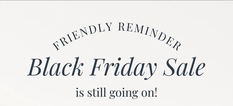 Friendly Reminder Black Friday Sale is Still Going On!