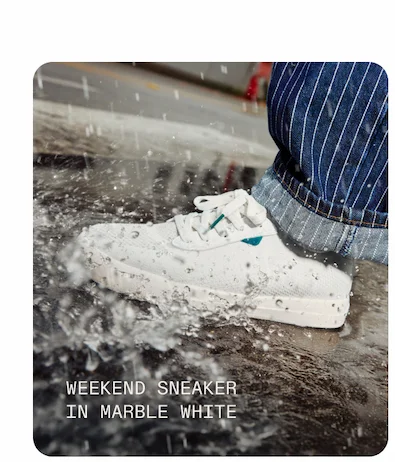 Weekend Sneaker in Marble White