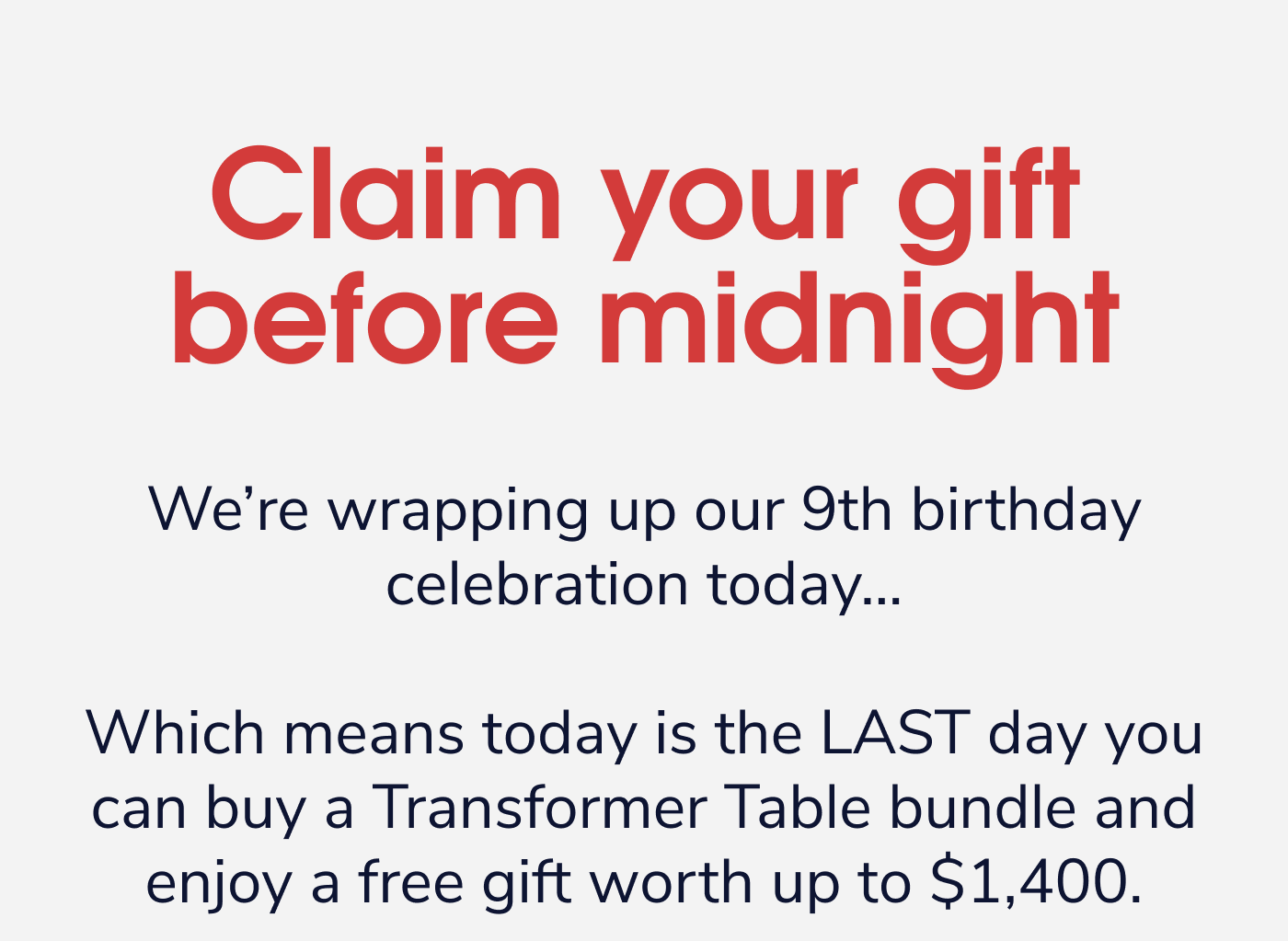 Claim Your Gift Before Midnight