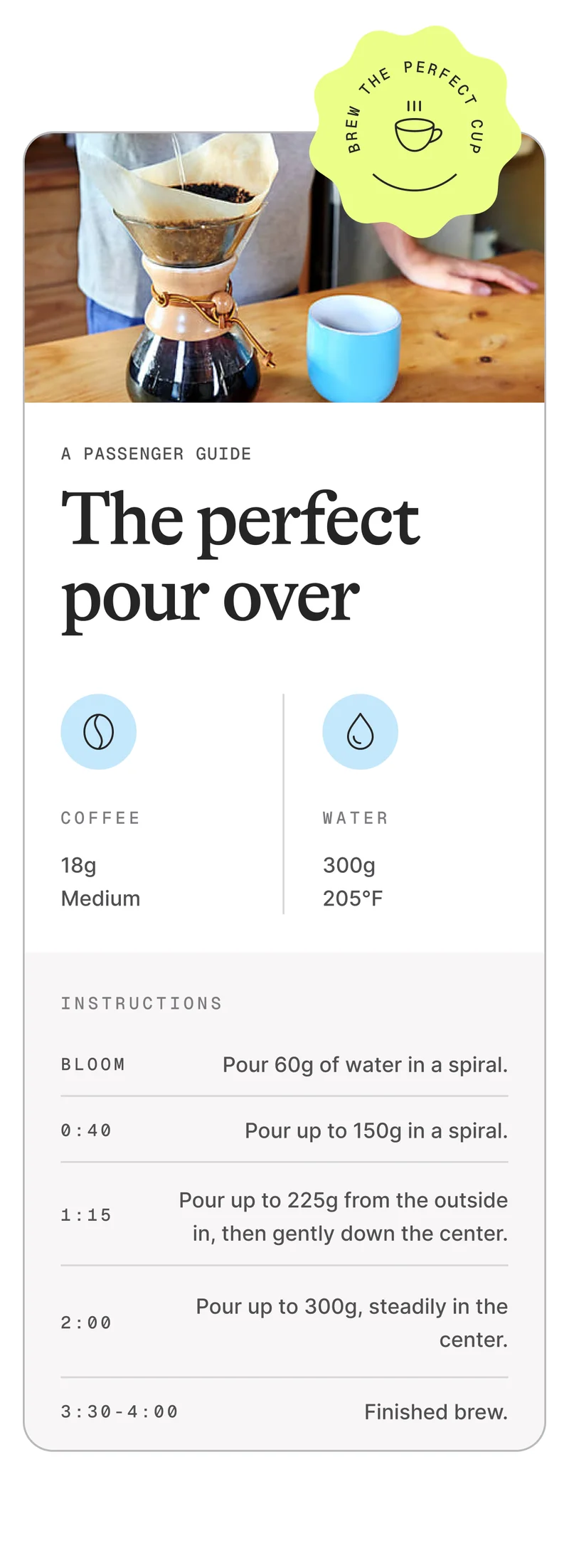 A Passenger Guide to the Perfect Pour Over