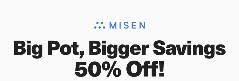 Big pot, bigger savings. 50% off!