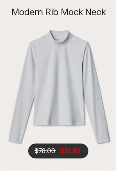 Modern Rib Mock Neck