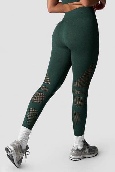Image of Queen Mesh Seamless Tights Moss Melange