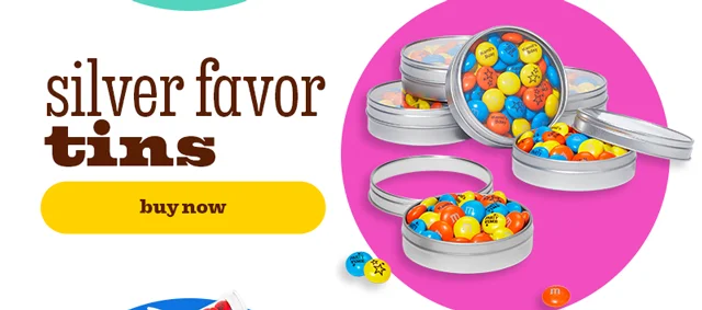 SILVER FAVOR TINS