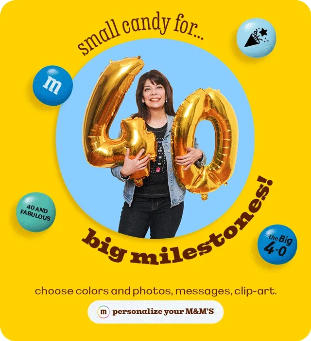 PERSONALIZE YOUR M&M'S