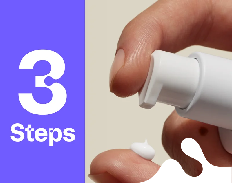 3 steps with Curology bottle