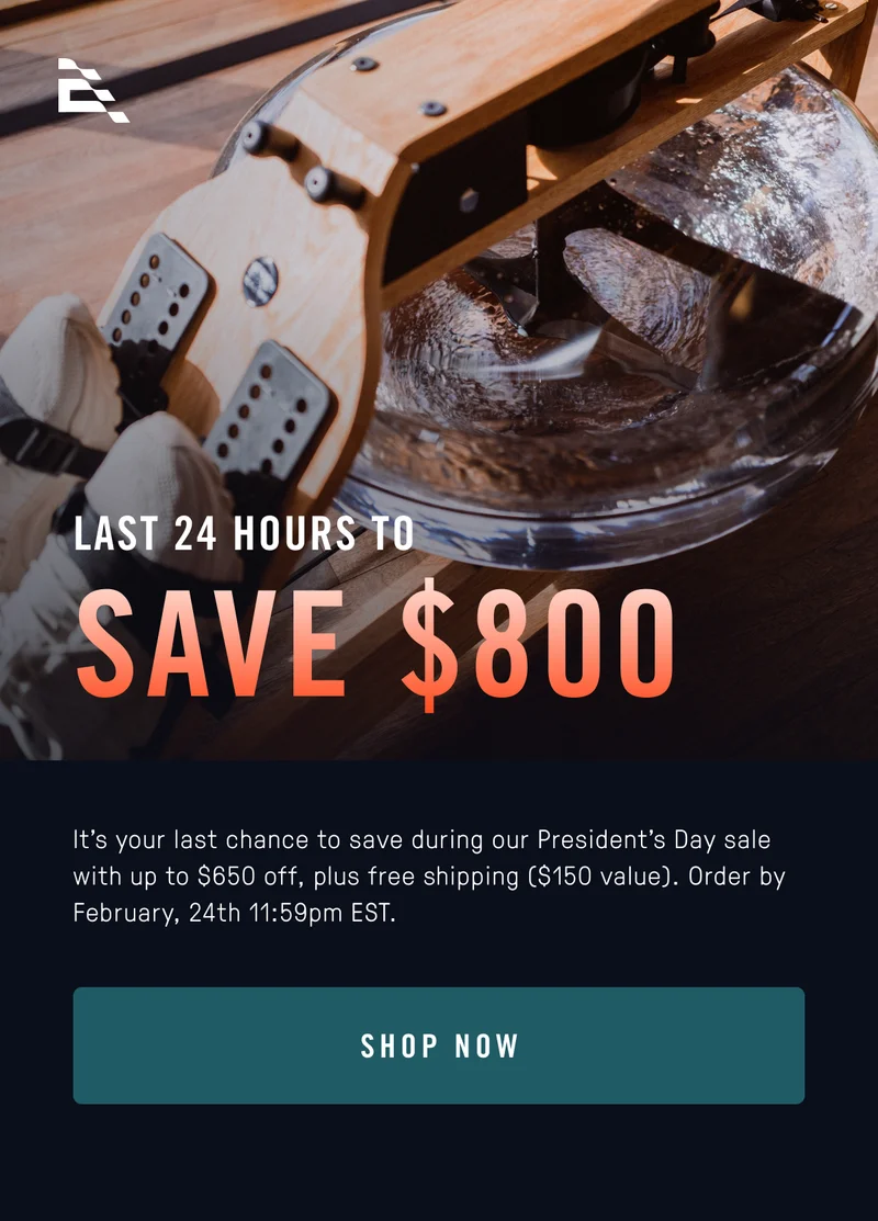 1 week left to save $800