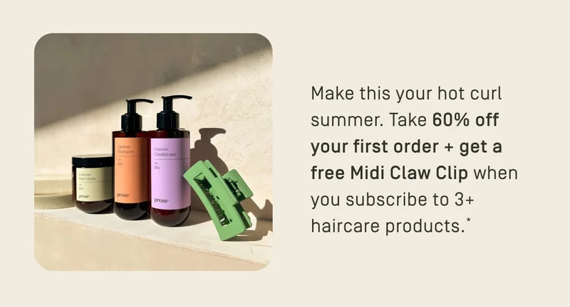 60% off your first order + get a free Midi Claw Clip
