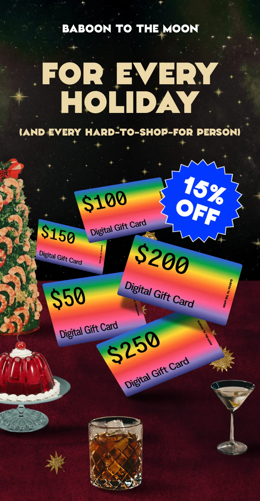 15% off gift cards