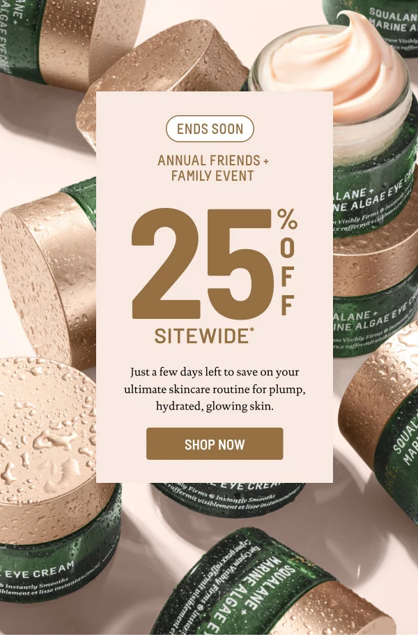 Ends Soon 25% Off Sitewide
