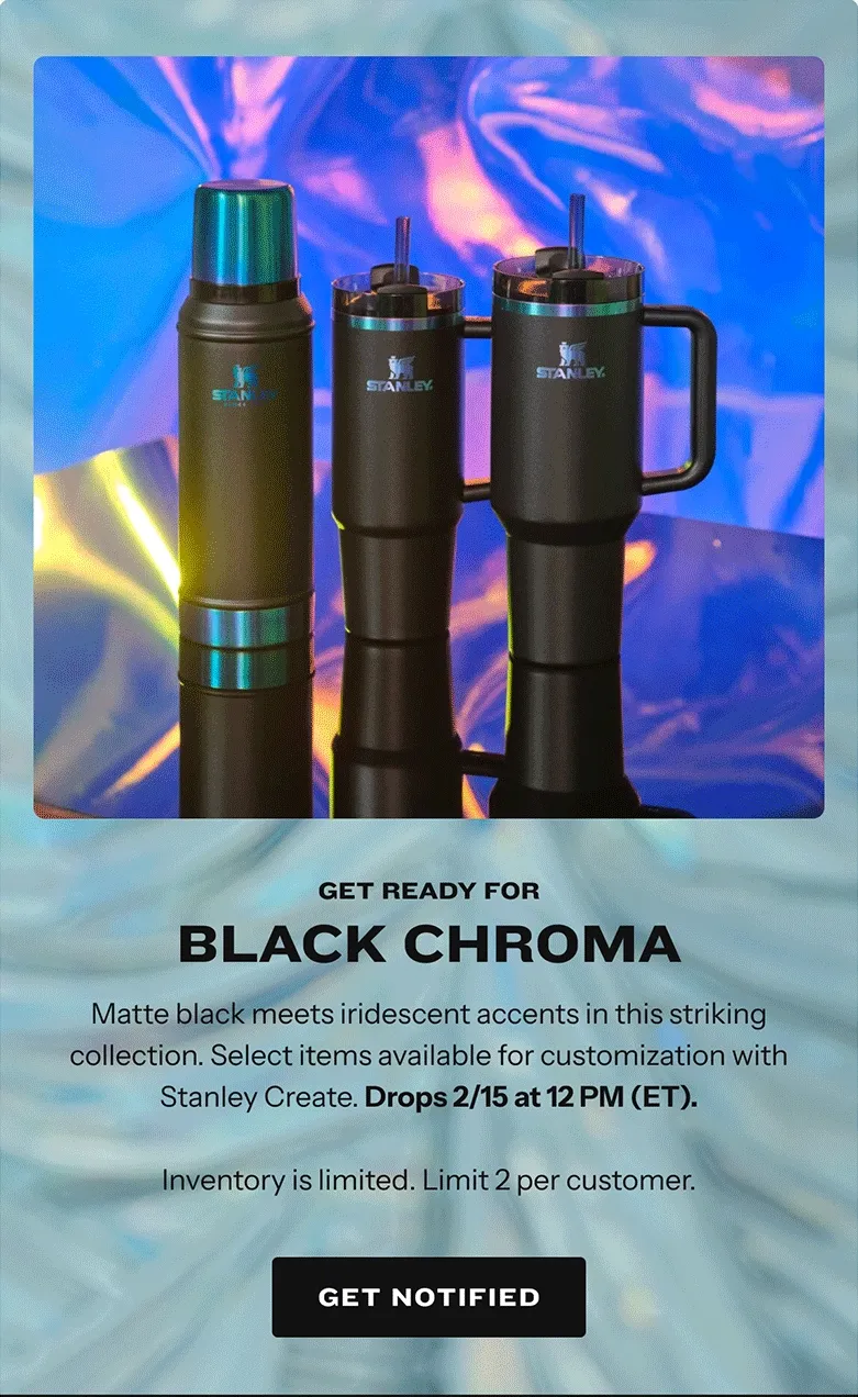Get Notified: Black Chroma