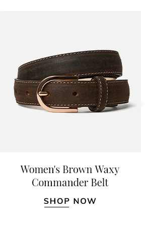 Women's brown waxy commander belt shop now