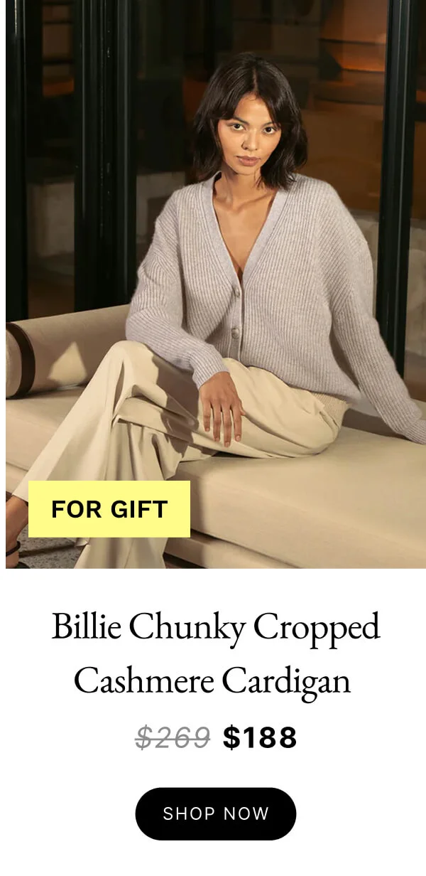 Billie Chunky Cropped Cashmere Cardigan