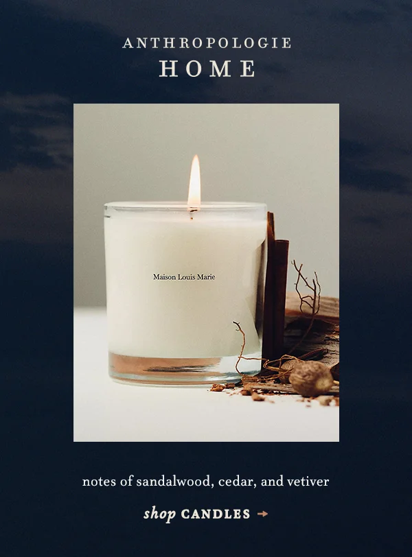 notes of sandalwood, cedar, and vetiver, shop candles