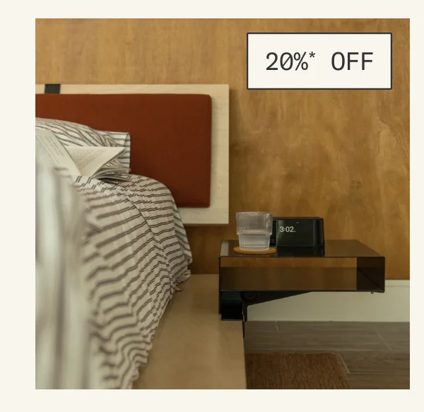 Save 20%* on The Bedside Table Add-On