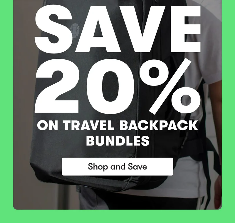 Save 20% On Best-Selling Travel Backpacks