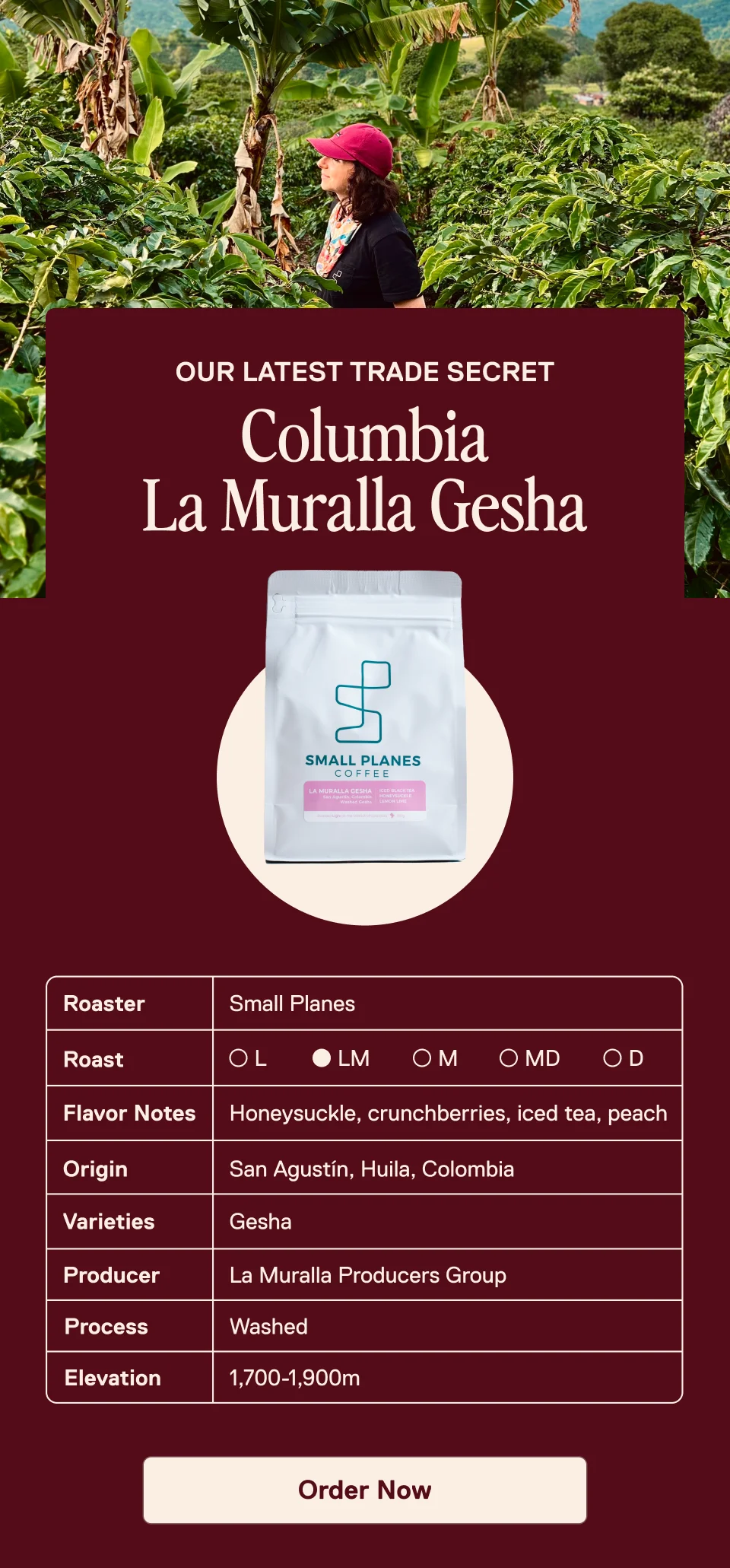 Limited Release: Columbia La Muralla Gesha