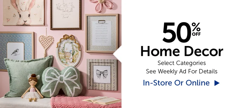 50% Off Home Decor - Select Categories