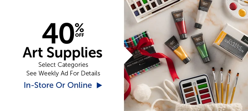 40% Off Art Supplies - Select Categories