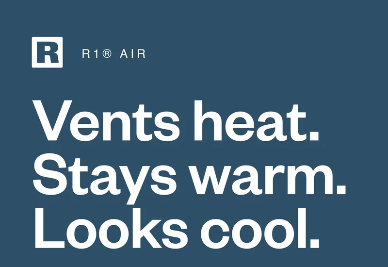 R1 Air. Vents heat. Stays warm. Looks cool.
