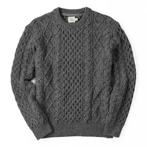 Aran Cable Knit Crewneck Sweater