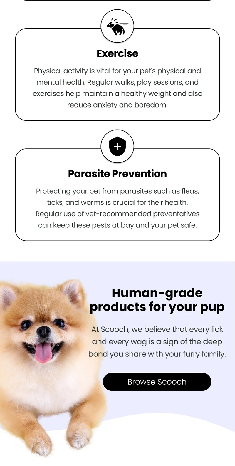 Human-grade products for your pup - Browse Scooch