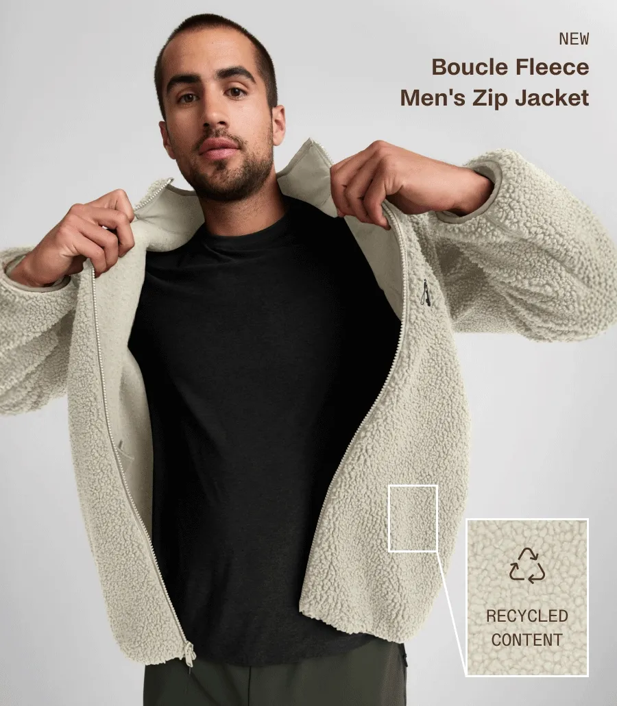 NEW Boucle Fleece Men's Zip Jacket
