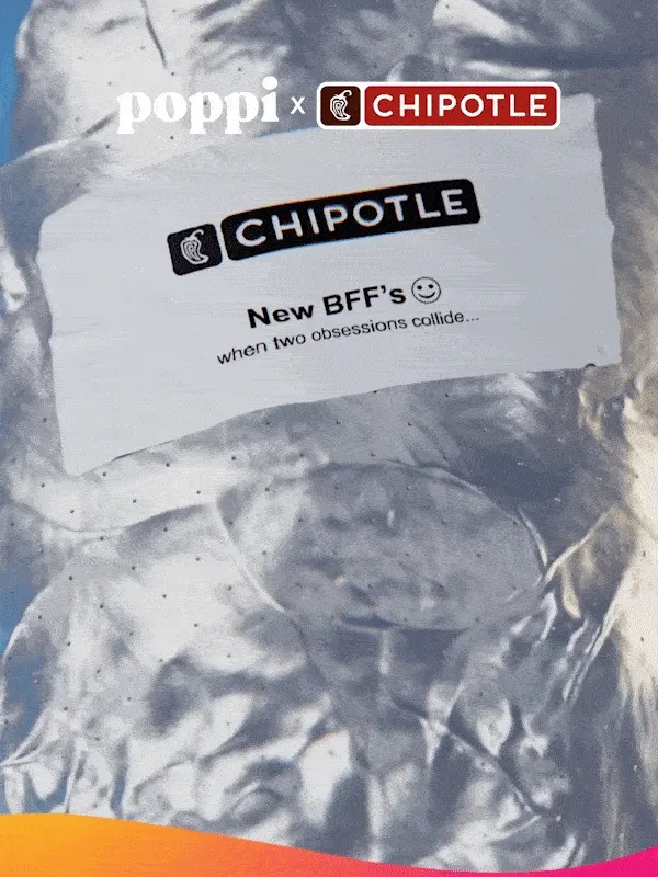 poppi x Chipotle | New BFF's when two obsessions collide... | GIF