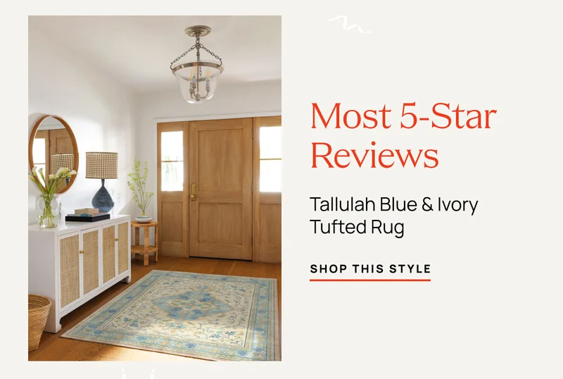Tallulah Blue and Ivory Tufted Rug
