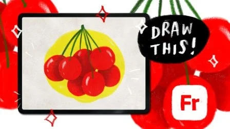 Learn to Draw Cherries in Adobe Fresco – Quick & Beginner-Friendly