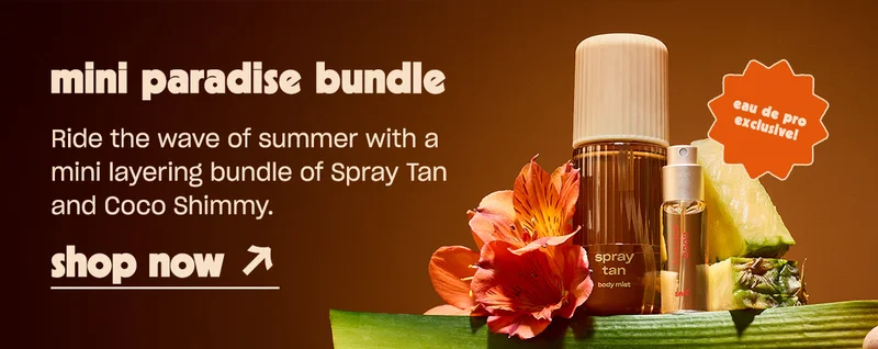 Ride the wave of summer with a mini layering bundle of Spray Tan and Coco Shimmy.