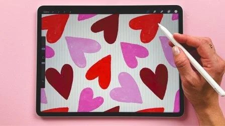 Mini Pattern Collection in Procreate: Valentine’s Day Theme