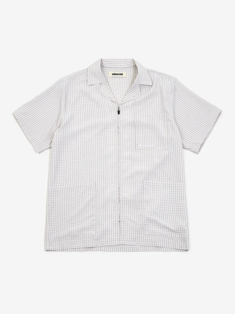 Image of Metalwood Textured Caddie Shirt - Oat