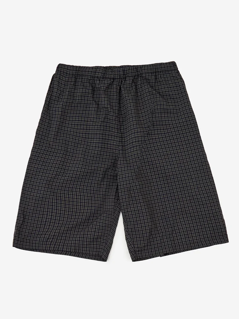 Image of Beams Plus Easy Shorts Washable Wool Plaid - Green