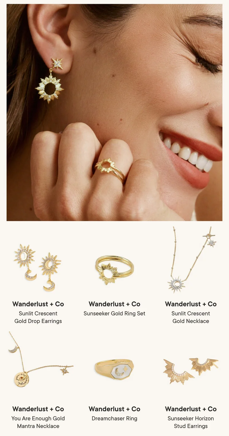 Shop our Wanderlust + Co collection