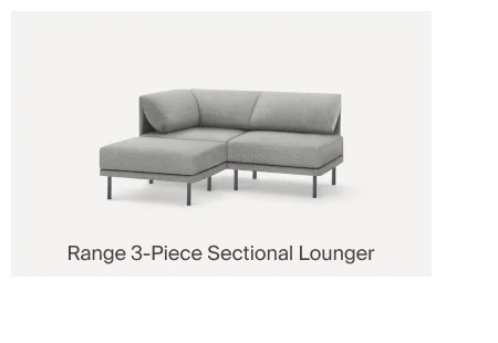 Range 3-Piece Open Sectional Lounger