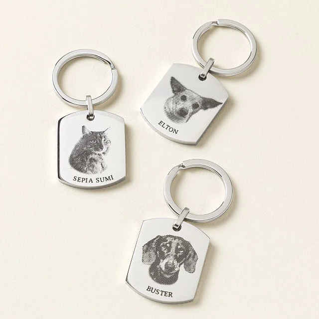 Personalized Pet Portrait Key Chain