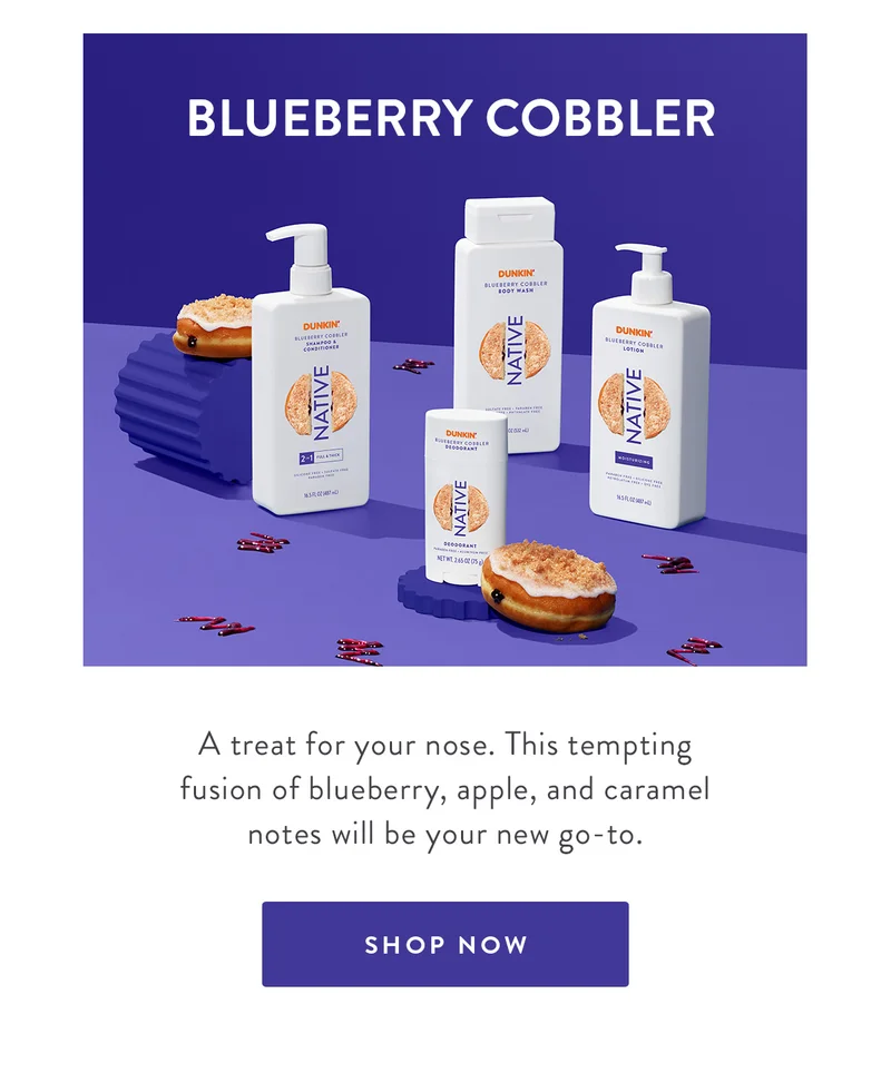 BLUEBERRY COBBLER | A treat for your nose. This tempting fusion of blueberry, apple, and caramel notes will be your new go-to. | SHOP NOW