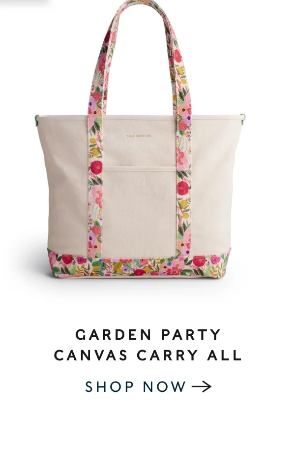 Garden Party Canvas Carry All