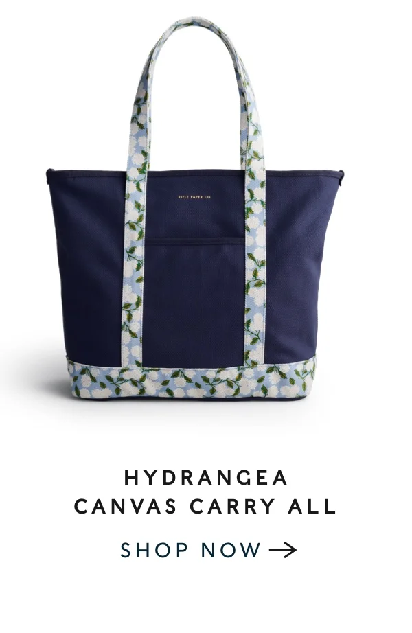 Hydrangea Canvas Carry All