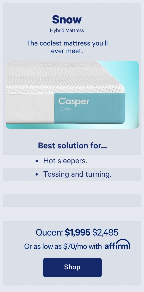 Snow Hybrid Mattress >> ​​The coolest mattress you'll ever meet. >>