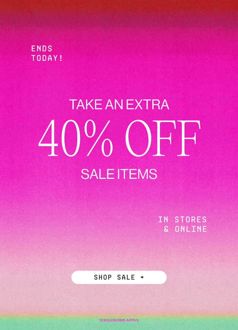 40% OFF SALE ON SALE