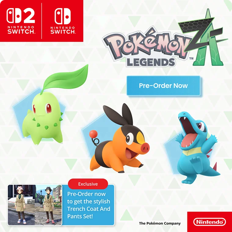 Pokémon Legends: Z-A | Pre-Order Now | Exclusive | Pre-Order now to get the stylish Trench Coat and Pants Set!