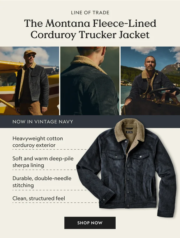 The Montana Fleece-Lined Corduroy Trucker Jacket