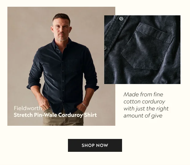Stretch Pin-Wale Corduroy Shirt