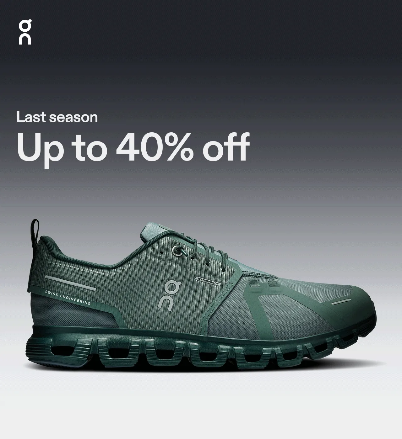 Last season. Up to 40% off.